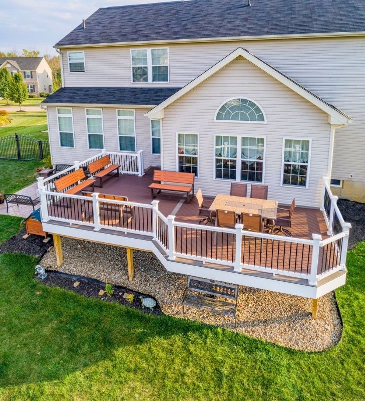Wraparound composite deck, Scripps Ranch